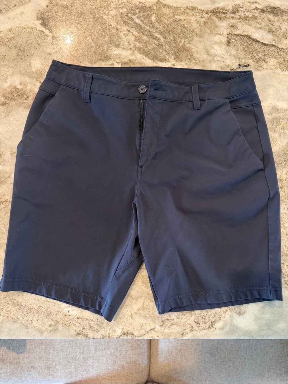 BYLT Basics Navy Flat Front Performance Shorts